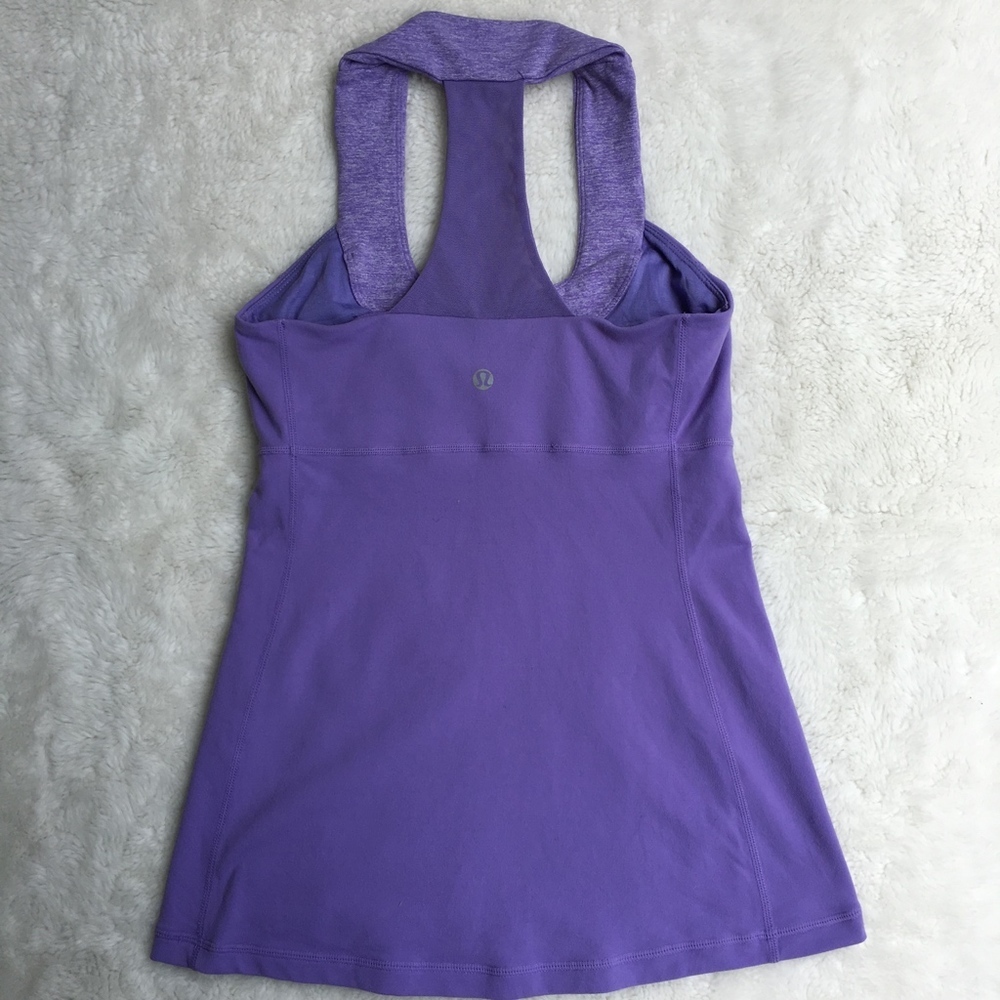 Lululemon Purple Scoop Neck Tank Top Size 4 - Picture 4 of 8